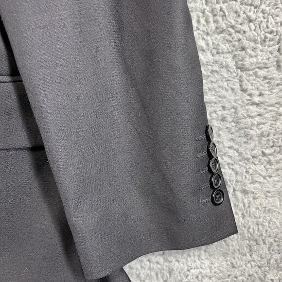 Tiglio Rosso Suit Jacket Mens 44L Black Super 150s Italian Made Italy Blazer - Picture 4 of 13